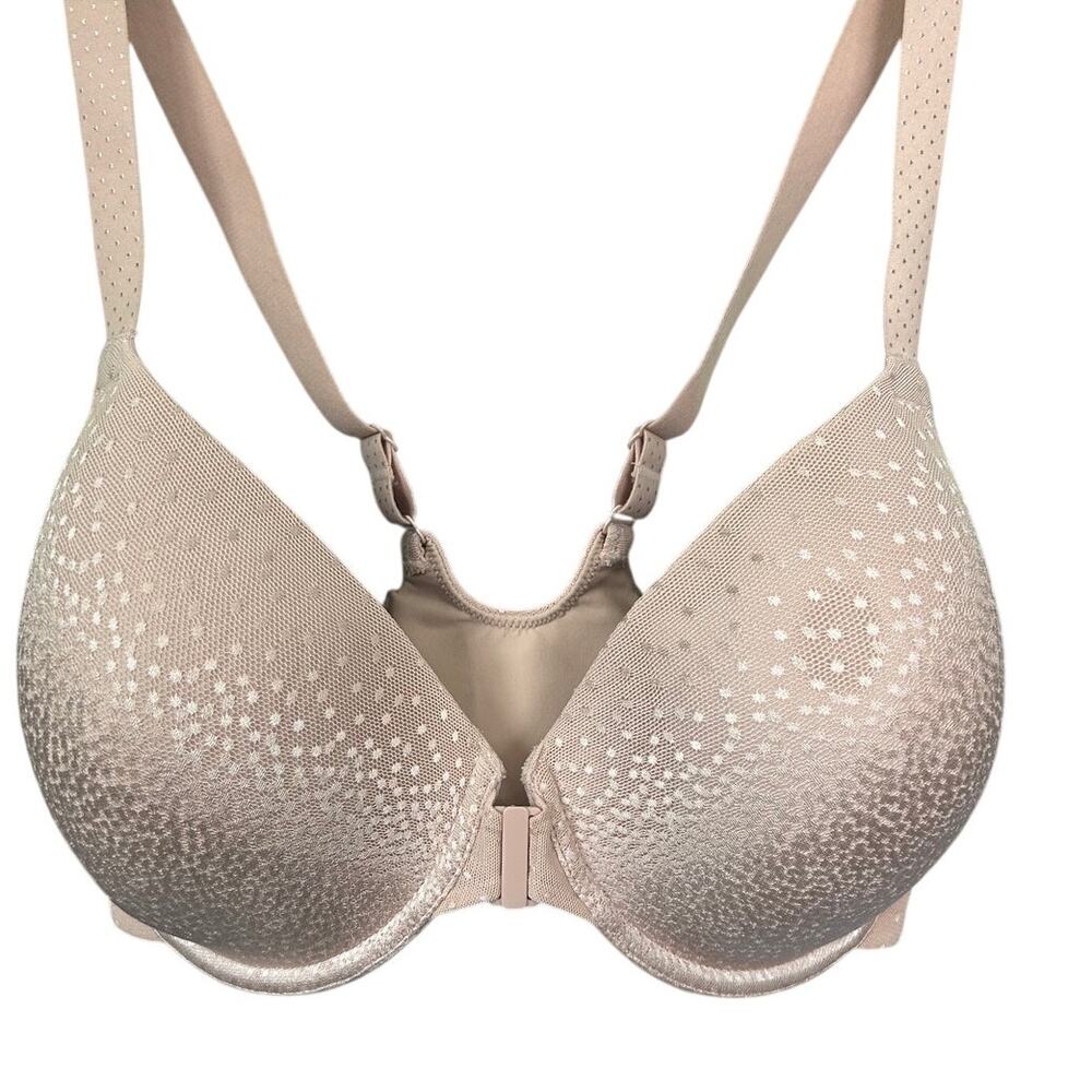 NWOT Wacoal Back Appeal Lightly Lined Front Close T-Shirt Bra Cream #85340 34G